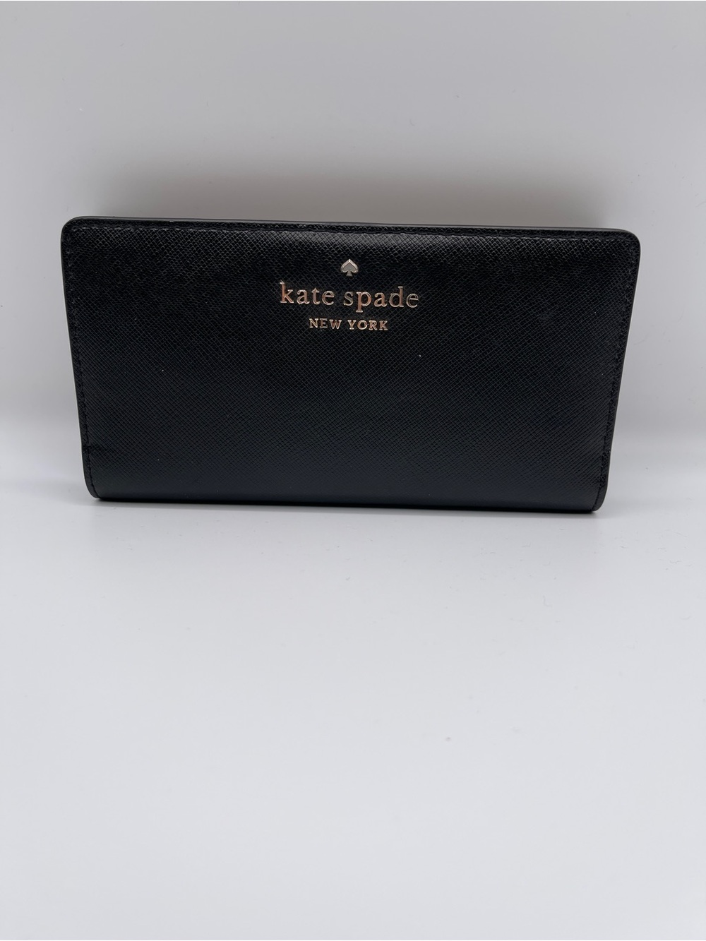 kate spade Black with Gold Logo Long Wallet